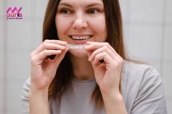 Sử dụng khay niềng răng trong suốt chính nha